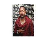 Poster decorativo da parete su tela con il rapper di Kendrick Lamar, poster decorativo moderno per camera da letto, per camera da letto, 60 x 90 cm