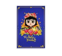 Poster decorativo da parete su tela con immagine di Hola Frida con storia della famiglia, realismo magico, poster decorativo vintage con musica e film, per soggiorno e camera da letto, 30 x 45 cm