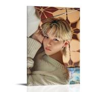Poster decorativo da parete su tela con immagine di Lee Felix con idolo Stray Kids, stampa moderna per camera da letto, 50 x 75 cm
