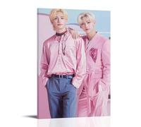 Poster decorativo da parete su tela con immagine di Lee Felix et HyunJin, motivo Stray Kids, stampa moderna, per camera da letto, 20 x 30 cm