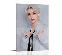 Poster decorativo da parete su tela con Lee Felix, motivo: Stray Kids Boy Group Lee Felix, poster decorativo moderno per camera da letto, 50 x 75 cm
