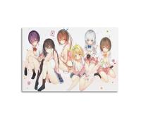 Poster decorativo da parete su tela con scritta "As Long As You Look Cute, Do You Like Even Pervertts", poster decorativo da parete a tema anime, moderno, per camera da letto, 50 x 75 cm