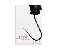 Poster decorativo da parete su tela con scritta "I Know What You Did Last Summer Horror Mystery Thrille", poster decorativo vintage con musica e film, per soggiorno e camera da letto, 20 x 30 cm, Unfr