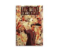 Poster decorativo da parete su tela con stampa artistica su tela, motivo: lei e il lupo di Wall Street, poster decorativo moderno per camera da letto, 20 x 30 cm