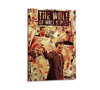 Poster decorativo da parete su tela con stampa artistica su tela, motivo: lei e il lupo di Wall Street, poster decorativo moderno per camera da letto, 20 x 30 cm