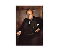 Poster decorativo da parete su tela con Winston Churchill Was A British Politicique, poster decorativo moderno per la camera da letto, per la camera da letto, 40 x 60 cm