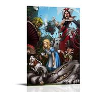 Poster decorativo da parete su tela, motivo: Alice nel paese delle meraviglie Comics, poster decorativo moderno per camera da letto, 20 x 30 cm