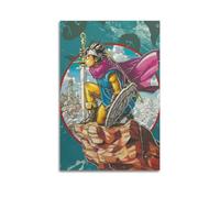 Poster decorativo da parete su tela, motivo: Dragon Quest III, The Legend Begins, poster decorativo per camera da letto, moderno, per camera da letto, 50 x 75 cm