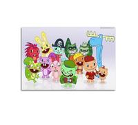 Poster decorativo da parete su tela, motivo: Happy Tree Friends, serie TV a tema anime, stampa moderna, per camera da letto, 20 x 30 cm