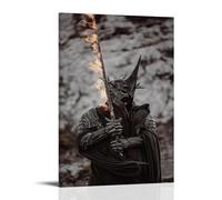 Poster decorativo da parete su tela, motivo "Il re strega e la bestia caduta", classico film fantasy epico e fantasy fiammeggiante, poster decorativo su tela, poster decorativo per camera da letto, 20