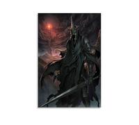 Poster decorativo da parete su tela, motivo "Il re strega e la bestia caduta", stile classico epico fantasy e fantasy, poster decorativo da parete per camera da letto, 40 x 60 cm