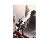 Poster decorativo da parete su tela, motivo: La Torre Oscura, 2 poster decorativi da parete con stampa moderna per camera da letto, 20 x 30 cm