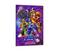 Poster decorativo da parete su tela, motivo: Mega Man, con videogiochi, stampa moderna, per camera da letto, per camera da letto, 50 x 75 cm