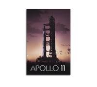 Poster decorativo da parete su tela, motivo: missione spaziale, Apollo 11, poster decorativo moderno per camera da letto, 20 x 30 cm