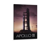 Poster decorativo da parete su tela, motivo: missione spaziale, Apollo 11, poster decorativo moderno per camera da letto, 20 x 30 cm