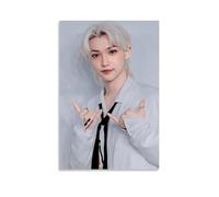 Poster decorativo da parete su tela, motivo: Stray Kids Boy Group Lee Felix, poster decorativo moderno per camera da letto, 40 x 60 cm