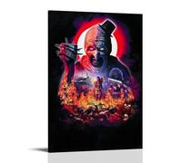 Poster decorativo da parete su tela, motivo: Terrifier II Thiller, per fan del film, stampa moderna, per camera da letto, 40 x 60 cm