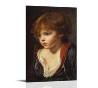 Poster decorativo di Jean-Baptiste Greuze Masterpiece - Piccolo ragazzo biondo con camicia aperta», decorazione artistica da parete per camera da letto, decorazione per la casa, 60 x 90 cm
