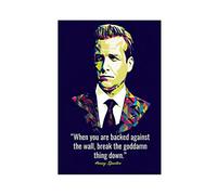 Poster decorativo su tela con citazione classica "When You Are Backed Against The Wall", decorazione da parete su tela, poster per camera da letto, sport, paesaggio, ufficio, camera da letto, regalo,