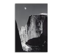 Poster decorativo su tela con immagine di Ansel Adams, luna e mezza cupola, stampa moderna per camera da letto, 60 x 90 cm