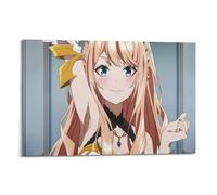 Poster decorativo su tela con scritta "I Gained Superpowers in Another World, But I Am still Invincible in The Real World~ Level Up Changes My Life And Destiny~ Poster su tela di anime, poster
