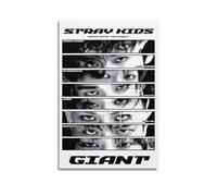 Poster decorativo su tela, motivo: Band Stray Kids, motivo: Kpop Skz, decorazione artistica da parete moderna per camera da letto, 30 x 45 cm