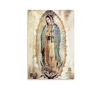 Poster decorativo su tela raffigurante il corpo di Nostra Signora di Guadalupe, poster decorativo da parete e stampa artistica moderna per la camera da letto della famiglia (20 x 30 cm)