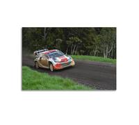 Poster del campionato mondiale di rally GR Yaris Racing Car Gallop, decorazione su tela per camera da letto per la famiglia, 30 x 45 cm