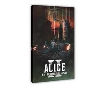 Poster del film Alice in Borderland su tela, decorazione artistica da parete per soggiorno e camera da letto, 60 x 90 cm