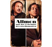 Poster del film Allmen and the Pink Diamond, targa in metallo retrò da parete per la casa, in metallo, per grotte, bar, club, 20,3 x 30,5 cm