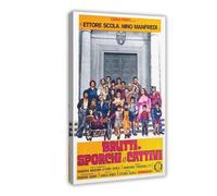 Poster del film Brutti, Sporchi E Cattivi - Poster su tela, decorazione artistica da parete per soggiorno, camera da letto, decorazione con cornice, 20 x 30 cm