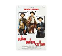 Poster del film "Il buono, il cattivo e il brutto", poster su tela, decorazione artistica da parete per soggiorno e camera da letto, senza cornice, 50 x 75 cm