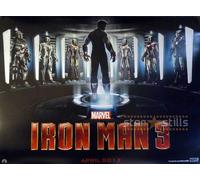 Poster Del Film IRON MAN 3 Originale Doppio Lato 30x40" Quad Robert Downey Jr