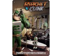 Poster del film Ratchet and Clank 20 x 30 cm divertente metallo latta segno Game Room Man Cave decorazione da parete