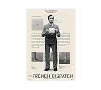 Poster del film The French Dispatch su tela, decorazione artistica da parete per soggiorno e camera da letto, 40 x 60 cm