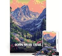 Poster del John Muir Trail USA - Puzzle da 1000 pezzi per adolescenti,stimolante per la mente,ideale per momenti di relax e per feste di compleanno a sorpresa (38x26cm)