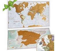 Poster del Mappamondo da Grattare + IN REGALO: una mappa da Grattare di Spagna e Portogallo | Progettare mappe per 50 anni | Maps International - Dettagli Cartografici