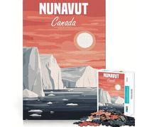 Poster del paesaggio del Nunavut, Canada Puzzle da 1000 pezzi per ragazzi Gioco di puzzle per la mente, giocattolo per la casa Taglio preciso Regalo perfetto (38x52cm)