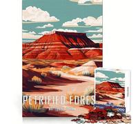 Poster del Parco Nazionale della Foresta Pietrificata - Puzzle da 1000 pezzi per adulti - Puzzle per la mente - Arte rilassante - Assemblaggio (50x75cm)