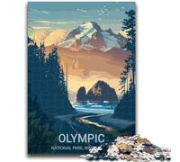 Poster del Parco Nazionale Olimpico, puzzle da 1000 pezzi per adolescenti, regali, gioco per famiglie, antistress, sfida difficile, fantastici regali e giocattoli, 1000 pezzi (26x38cm)