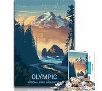 Poster del Parco Nazionale Olimpico, puzzle da 1000 pezzi per adulti e adolescenti, gioco stimolante e gioco per famiglie, ideale come regalo per tutta la famiglia, 50x75cm