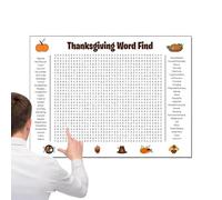Poster Del Ringraziamento | Gioco Interattivo Per Le Feste | Poster Con Gioco Di Ricerca Parole Per Natale,per Uomini Donne Ragazze Giovani Adolescenti Figli Famiglia Amici Colleghi