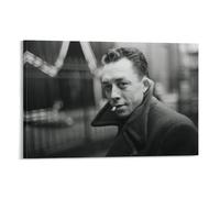 Poster del romanziere francese Albert Camus, stampa artistica da parete su tela, decorazione moderna per camera da letto, 20 x 30 cm