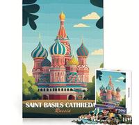 Poster della Cattedrale di San Basilio - Puzzle da 1000 pezzi per adolescenti - Migliora la memoria - Rilassante e confortevole - Taglio preciso - Regalo festivo (38x52cm)