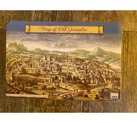Poster della Città Vecchia di Gerusalemme Mappa di Israele Giudaica