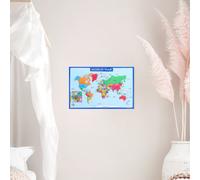 Poster Della Mappa Mondo Decorazioni Educative Per Decorazione Classe Mappe