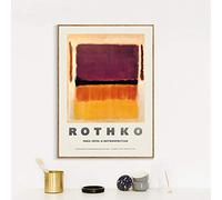 Poster della mostra di Mark Rothko per il Museo Guggenheim di New York 1970 Museum Print Abstract Wall Art Canvas Painting Decor 40x60cm Frameless