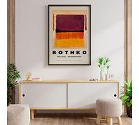 Poster della mostra di Mark Rothko per il Museo Guggenheim di New York 1970 Stampa museale Arte astratta da parete Decorazione per pittura su tela 15,7 "x 23,6" (40x60 cm) Senza cornice