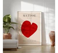 Poster della mostra Matisse Il cuore 1953 Berggruen & Cie Stampa moderna di metà secolo Inaugurazione della casa Compleanno Decorazioni per la casa 30x45 cm Senza cornice