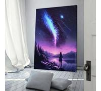 Poster della notte stellata dell'animato, opera d'arte su tela, decorazione da parete estetica, immagine per la casa, pittura, decorazione moderna, 40 x 60 cm